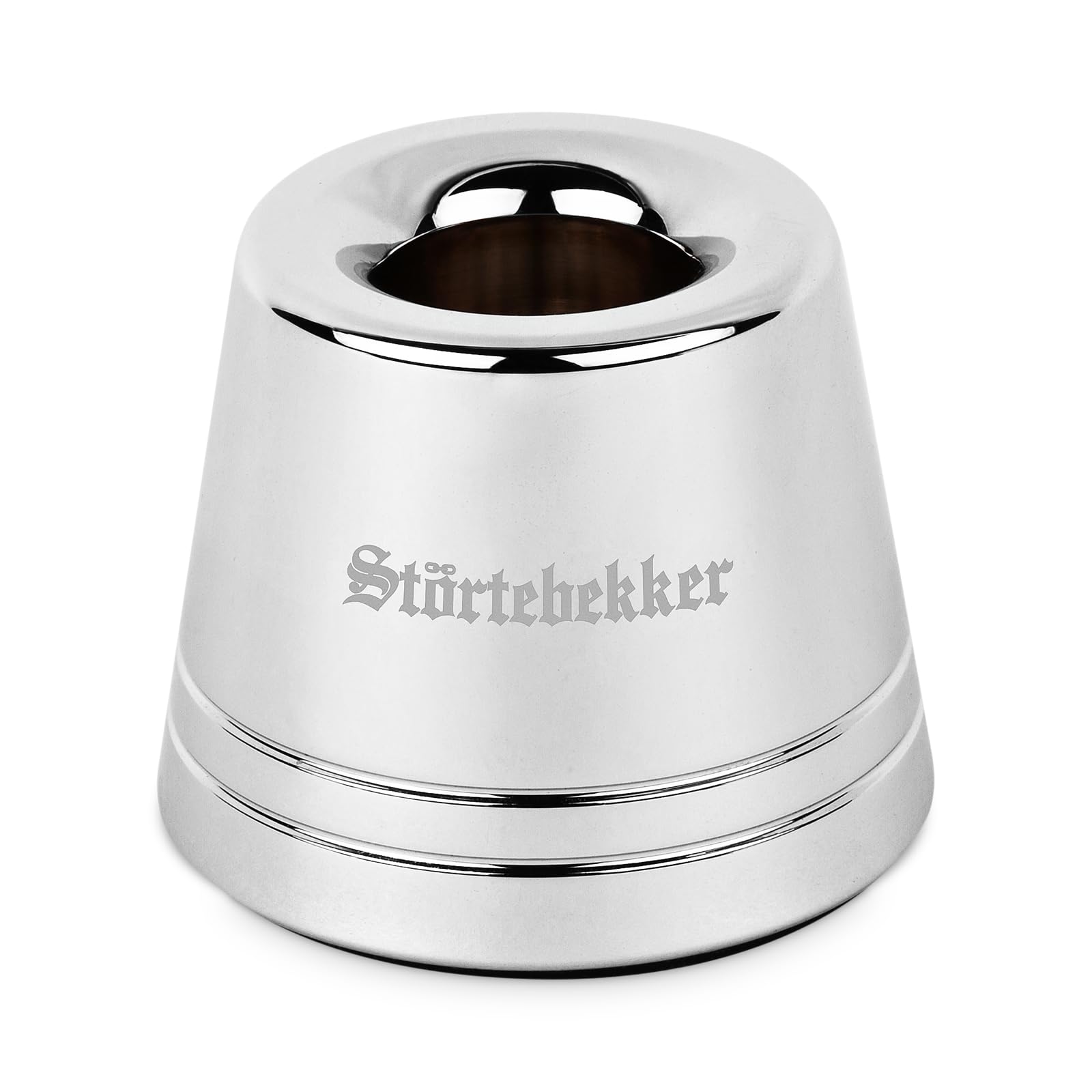 Störtebekker® Premium Rasierhobel 'Hamburg' im Set mit Rasierständer 'Hamburg' - Silber - hochwertiges Zubehör für dein Badezimmer - rutschfester Boden - massiver Stand - 125g - Geschenkidee