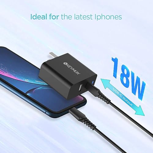 Miniatura 2 de Cargador USB C, KEYMOX 30W Cargador de 2 puertos con adaptador de entrega de energía de 18 W, para iPhone 1212 Mini12 Pro Max 11 Pro, Galaxy S10 S9+