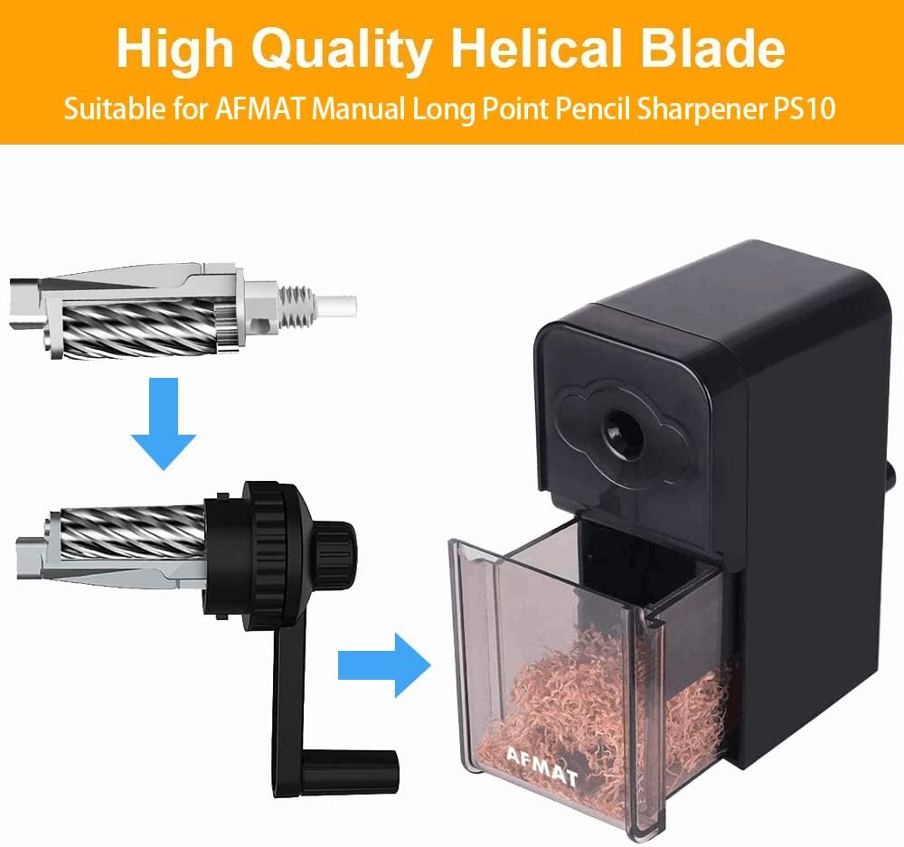 HB01 Helical Blade for AFMAT Long Point Pencil Sharpener PS10, Replacement Blade for AFMAT Manual Pencil Sharpener
