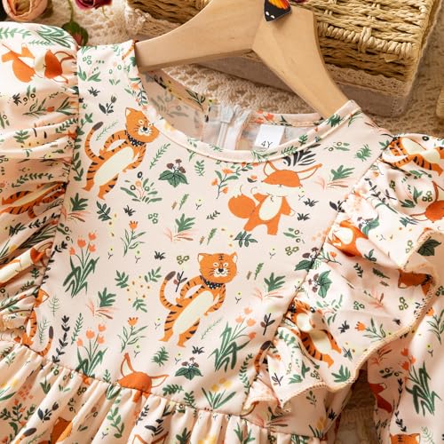 HNXDYY Little Girl Ruffle Dress Long Sleeve Party Princess Vintage Fall Winter Clothes3