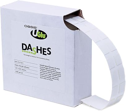 Event Decor Direct Oasis UGLU Adhesive - Dash - Pack of 1 - 1/2" x 1/2" Dash, 1,000 per Roll