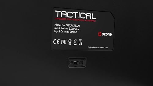 Ozone Gaming Gear Tactical - Clavier mécanique sans Pavé Numérique, Bluetooth, Switches Outemu Rouge, Rétroéclairage LED RGB, Silencieux, Disposition Espagnole, Noir - 6