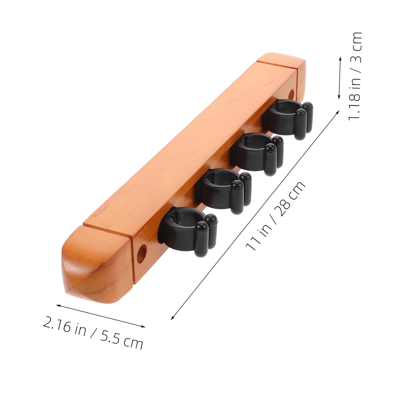 GALPADA 2pcs Billiard Rack Pool Stick Holder Wall Mount Dust Pool Cue Placer Holder Stick Snooker Cue Shape Racks Wall Snooker Billiards Billiard Solid Wood