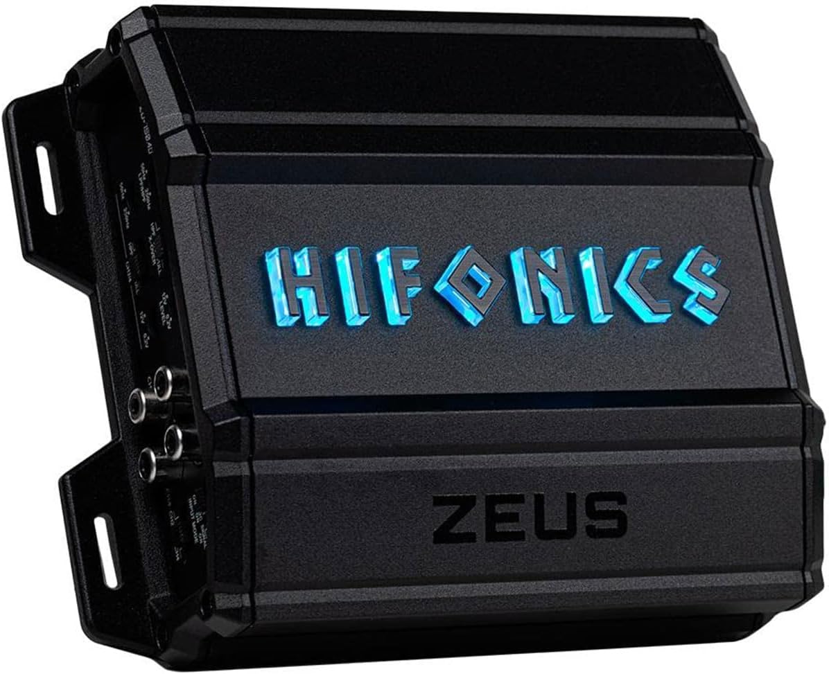 Hifonics Zeus Delta 750 Watt Compact 4 Channel Nickel Plated Mobile Car Audio Amplifier with Auto Turn On Feature, ZD-750.4D, Black