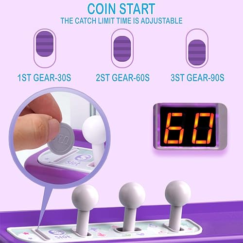 Miniatura 6 de Máquina de garras, máquina de garras grande para niños, juguetes de princesa congelada para niñas de 3 años en adelante, ideas de regalo de