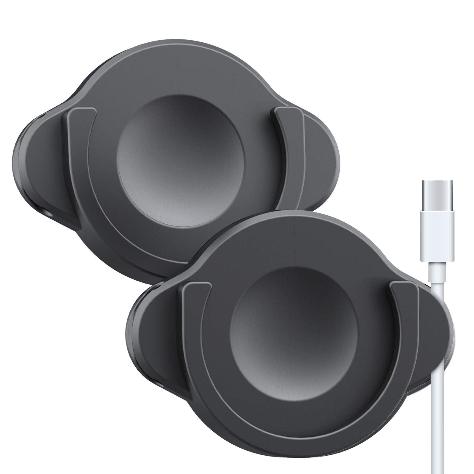 Socket Car Mount for Phone Holder Silicone Grip Stand with Phone line Clasp for Collapsible Socket User Used on Dashboard, Home, Office, Kitchen, Desk, Wall Compatible with iPhone Samsung 2 Pack Black