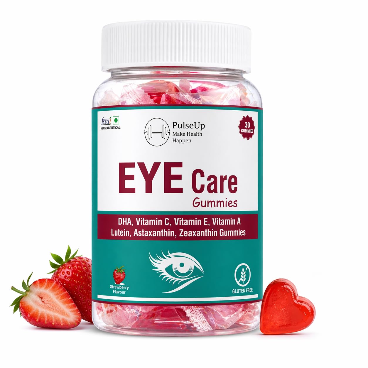 Eye Care Gummies for Adults | DHA, Vitamin A, C & E with Lutein, Zeaxanthin & Astaxanthin | Strawberry Flavour | 30 Gummies | Gluten Free-image-14
