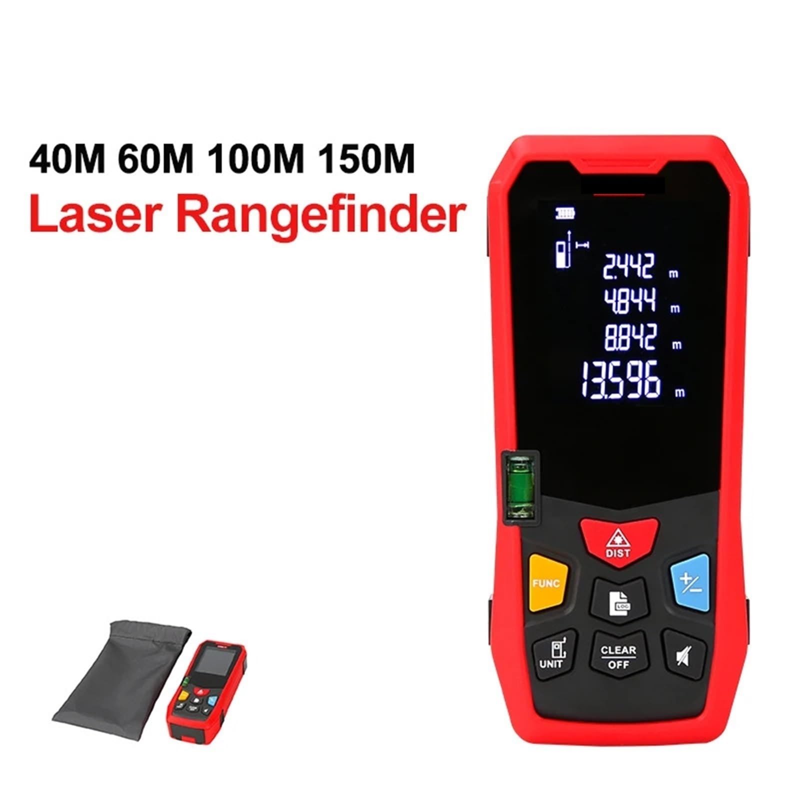 medidor de Distancia láser, Telémetro Láser De Mano Medidor Distancia 40M 60M 100M 800M Cinta Dispositivo Medida Construcción Regla Electrónica