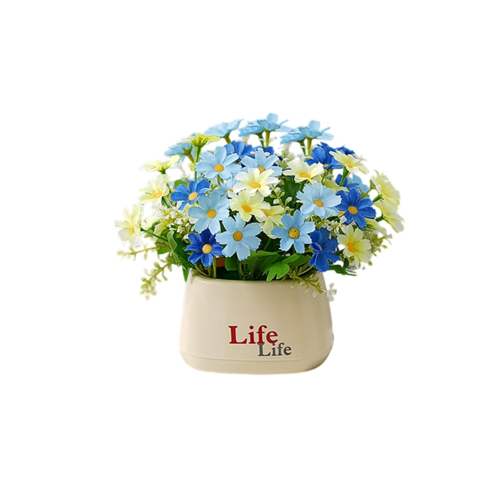 Tsophreniq Blue Artificial Floral Centerpiece For Home Offices Decoration Fade Resistant Realistic Flower Ornament Floral Arrangement For Home Decoration