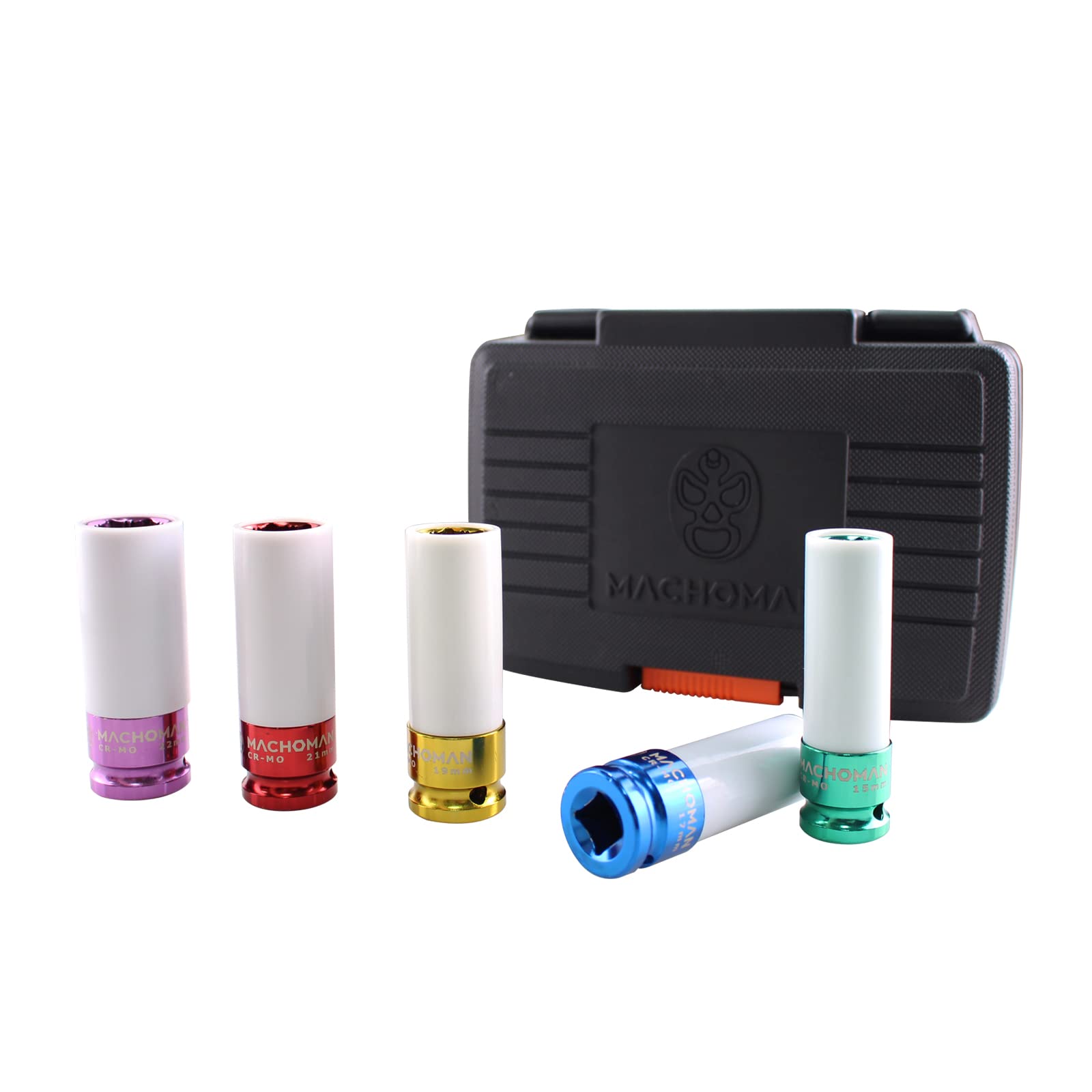 Machoman Set Bussole Dadi Ruota MACHO 1/2, Antiscivolo 15-22 mm