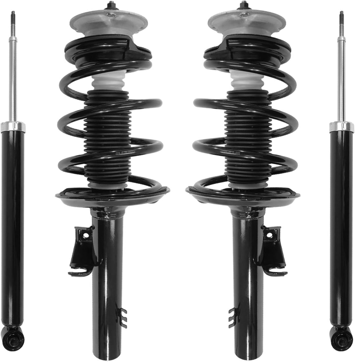 COMPLETESTRUTS - Front Complete Strut Assemblies with Coil Springs and Rear Shock Absorbers Replacement for 2004-2010 BMW X3 - Set of 4