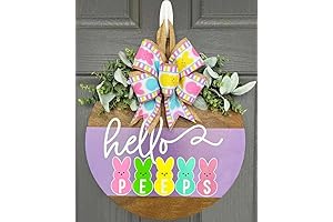 Hello Peeps Easter Wreath: Spring Bunny Door Decor for a Warm Welcome