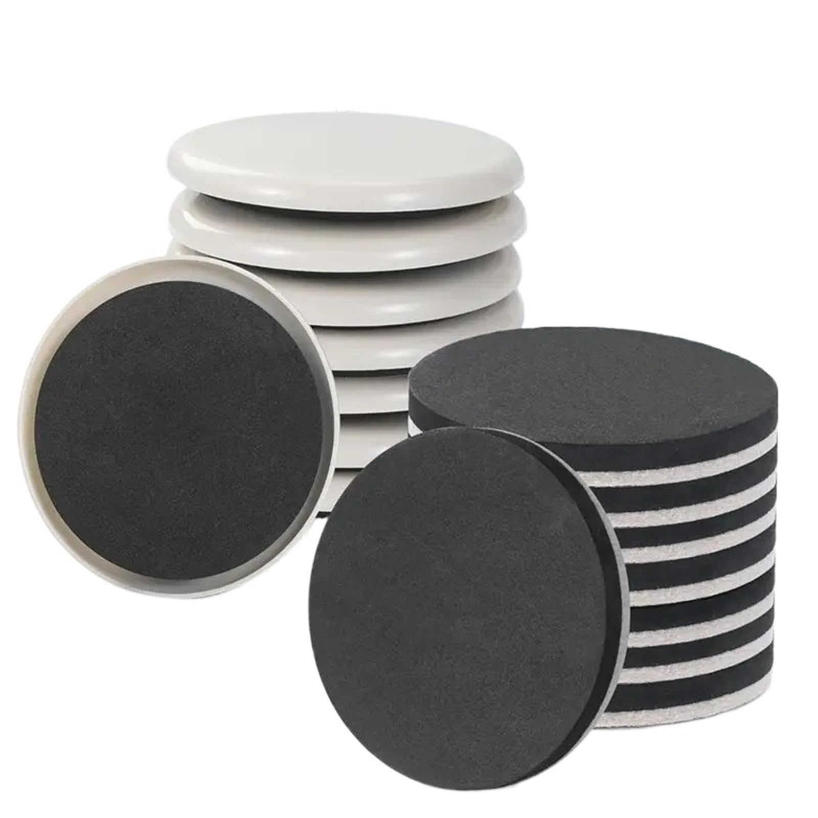 Fieltro Adhesivo Protectores de Piso Deslizadores Muebles plástico Fieltro | Paquete de 16 unidades de 3,5 pulgadas for alfombras de madera dura y electrodomésticos pesados