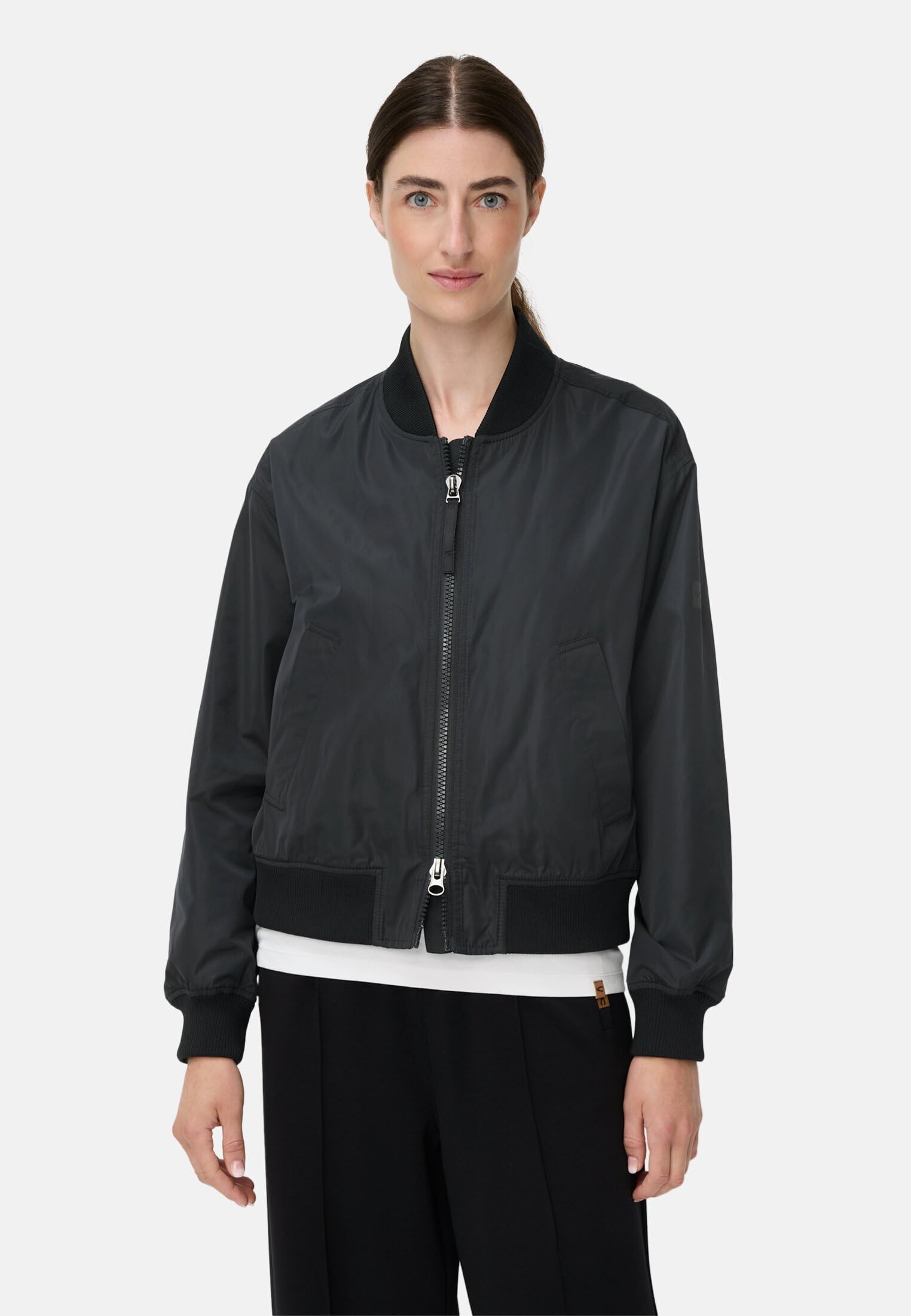 camel active Damen Bomberjacke mit 2-Wege-Reißverschluss
