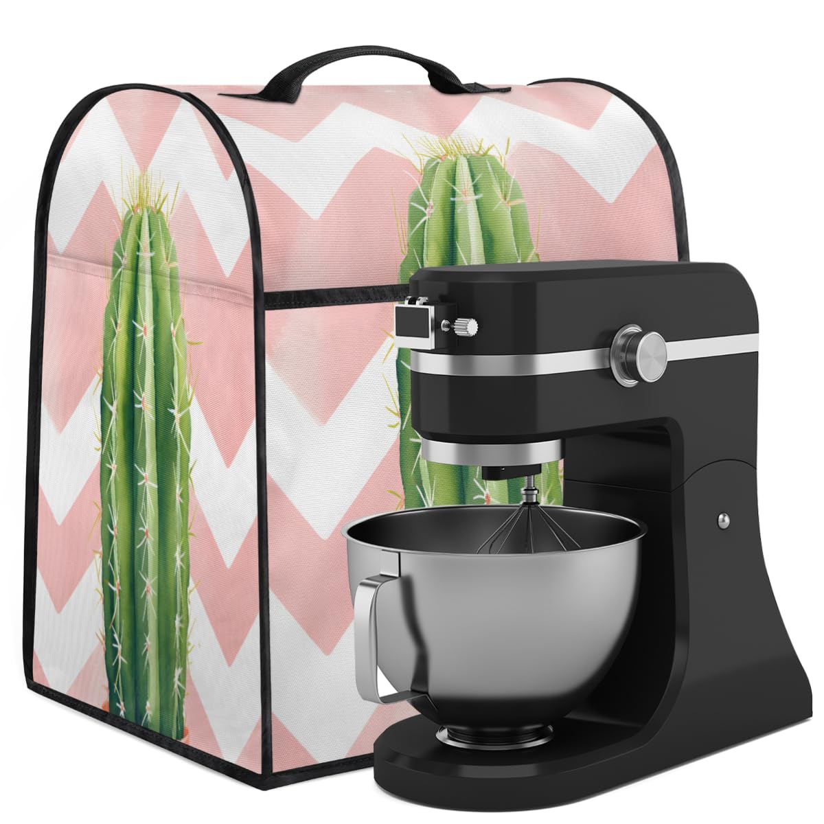 Coffee Maker Cover Cactus Kitchen Appliance Covers Small Appliance Covers Blender Cover Juicer Cover Dust Covers for Kitchen Appliances with Top Handle and Pockets,Washable,B977