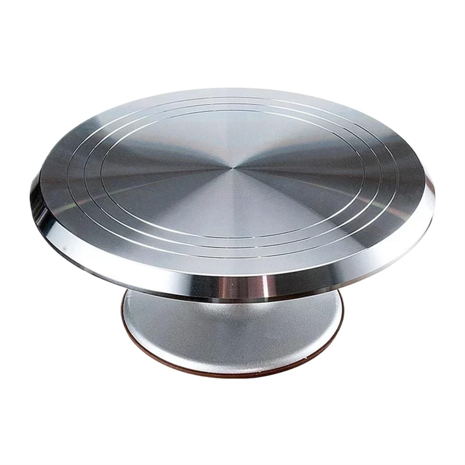 Plato giratorio para tartas Base giratoria de aleación aluminio for decoración pasteles, pan, panadería, crema, herramientas for hornear 8, 10 y 12 pulgadas(12inch-04)