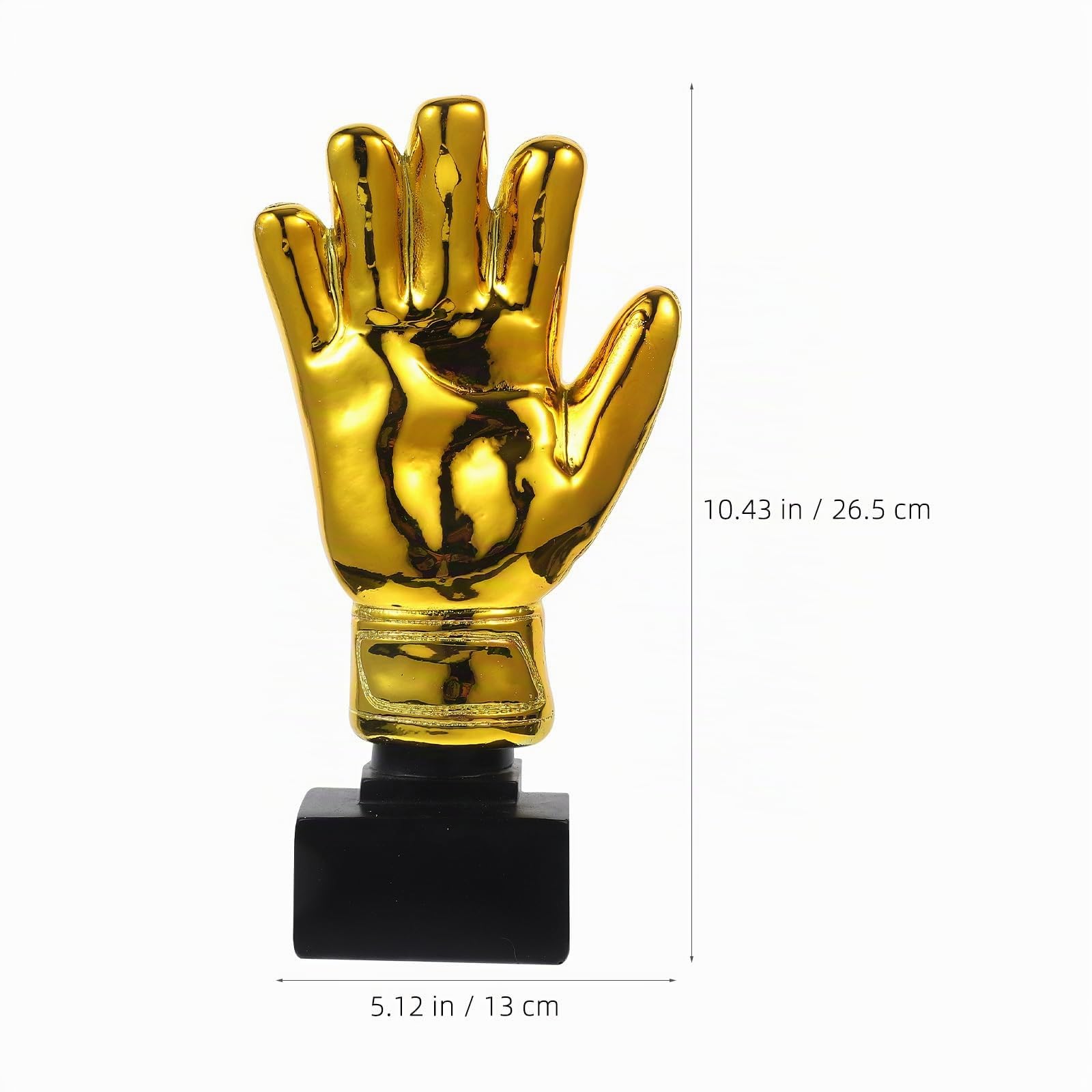 HOMSFOU Torwart-TrophäE Goldene Handschuhe Auszeichnung Mit Sockel FüR FußBallspiel Sieger Kindergarten Schule BüRo Party