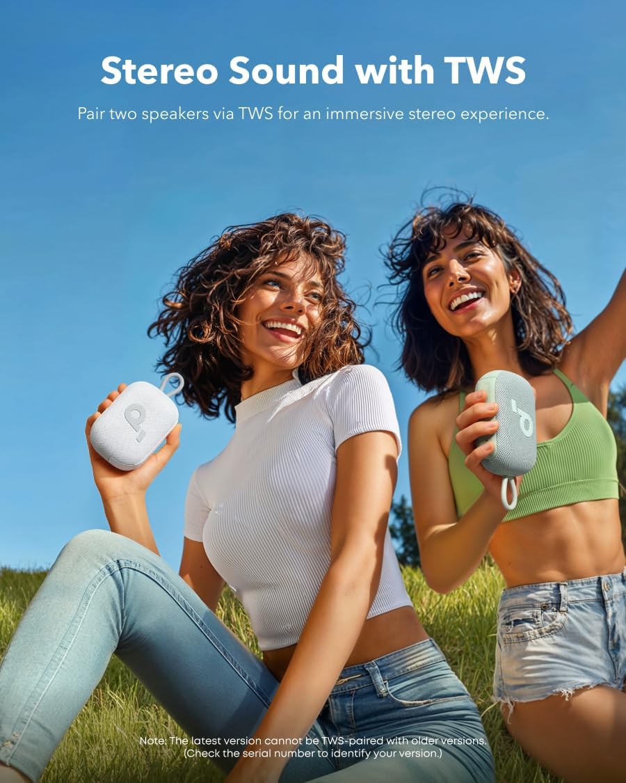 soundcore Select 4 Go Bluetooth Shower Speaker by Anker, IP67 Waterproof/Dustproof, Portable, Wireless, 20H Playtime, Floatable, Powerful Sound, Electronics for Outdoors/Home/Office/Travel/Party-White - Image 6