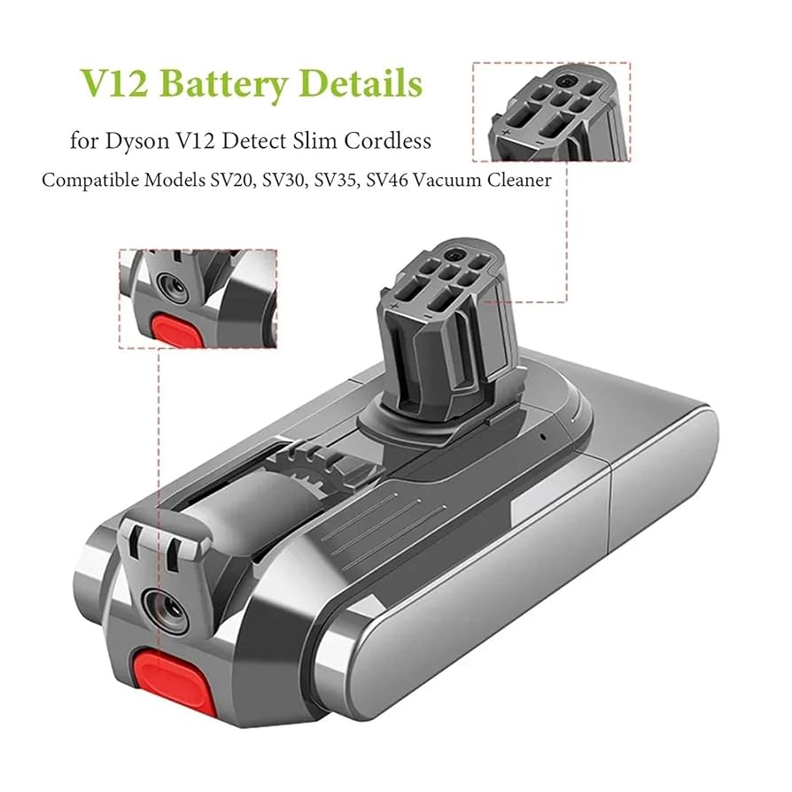 ダイソンV12用バッテリー Amazon.com: 25.5V 6000mAh Battery, Compatible for Dyson V12
