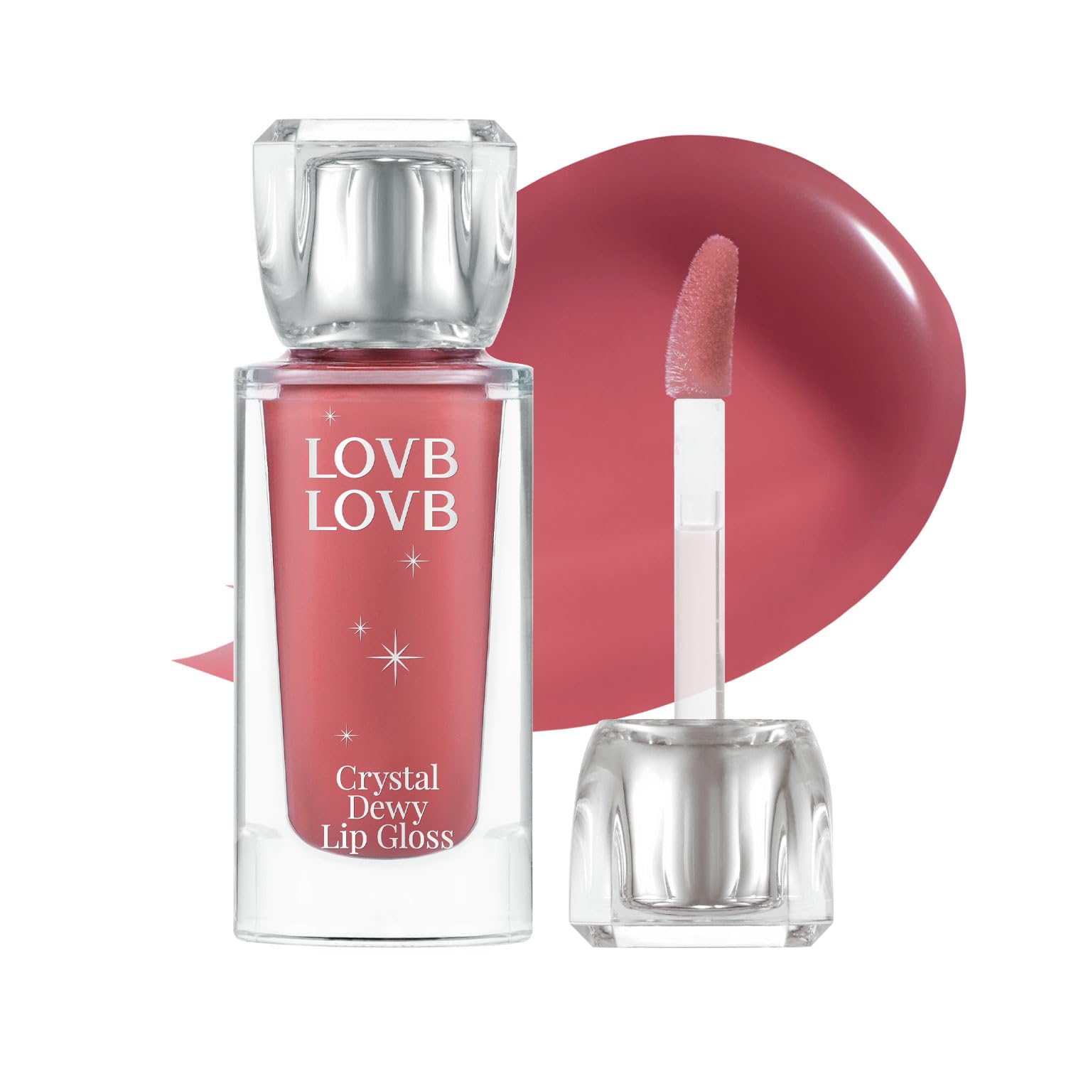 Crystal Dewy Lip Gloss Lightweight Non-Sticky High-Shine Long-Lasting Hydrating Korean Lip Care Gloss 0 17 oz 02 CHARMING