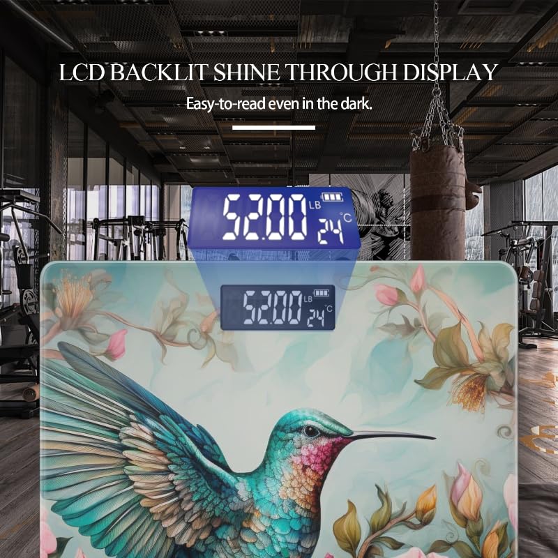 Miniatura 3 de Báscula digital para peso corporal Báscula de peso de baño de alta precisión de 400 libras con pantalla retroiluminada, báscula personalizada para