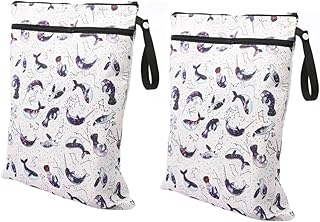 ibasenice 2 Pçs Sacos Molhados Secos Saco Organizador De Fraldas Com Zíper Bolsa De Fraldas Organizador De Viagem Sacos De Armazenamento Tote Saco De Fraldas De Viagem Reutilizável Molhado