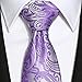 KissTies Mens Lilac Purple Paisley Tie Lavender Holiday Necktie + Gift Box