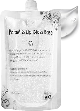 Lip Gloss Base Gel with Olive Oil & Vitamin E for Moisturized and Glossy Lips, 350 ml