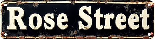 Miniatura 1 de Tin Street Sign 16x4 Inch - Roseland Ave Design - Great for Man Cave, Patio, Bedroom - man cave decor, patio signs, retro decor for home