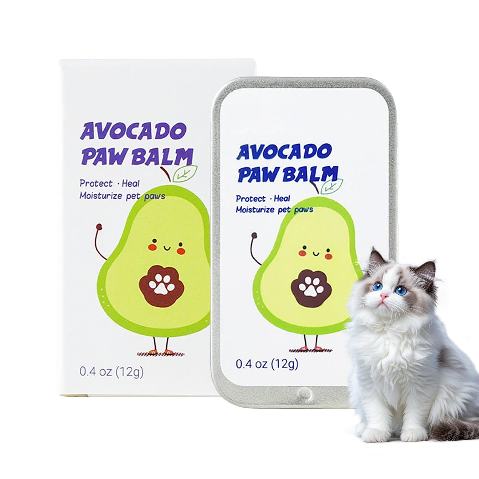 paww Pad Balm - 12g Dog paww Moisturizer Cream Lick Safe Natural Foot Care Butter Soother for Dry