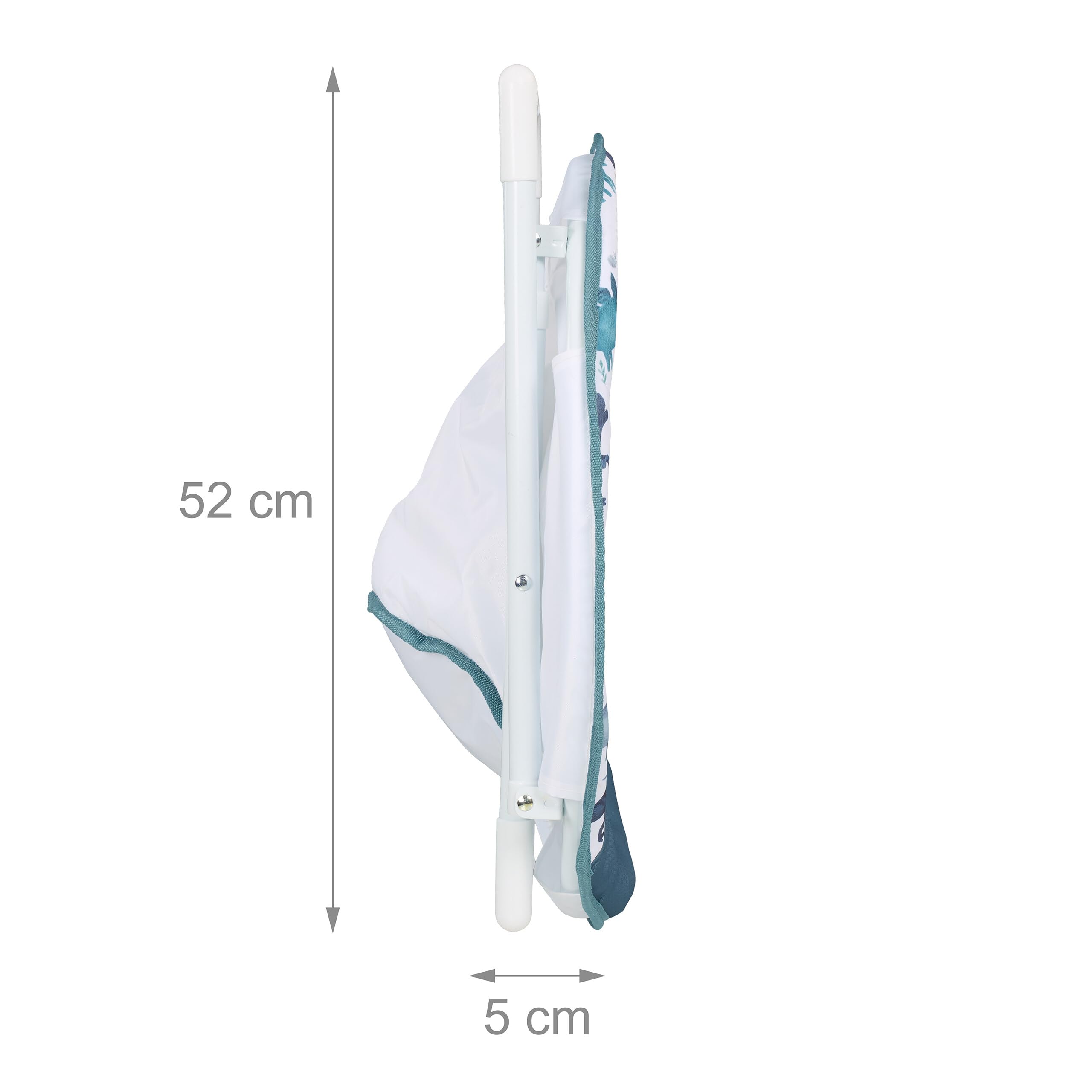 Relaxdays Silla Infantil Plegable, Dinosaurio, 47x50x48 cm, Asiento Niños Exterior/Interior, Sillón Peques, Multicolor
