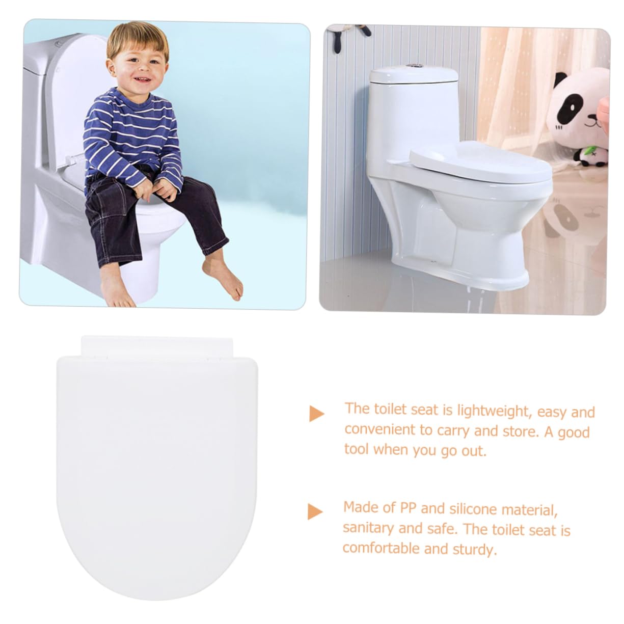 WOONEKY Asiento de Inodoro U Shape Reductor Wc para Niñas de Instalar y Limpiar Material Duradero y para Entrenamiento de Baño