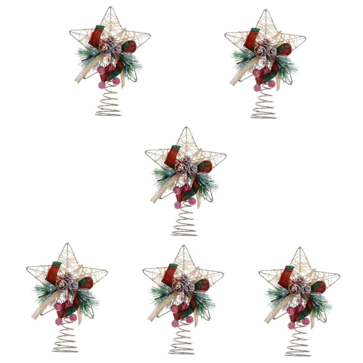 Cabilock 6 STK weihnachtsbaumspitze Stern Engel Christbaumspitze Weihnachten Neon Advent anhänger spriegel anhänger zurrösen ortgang Weihnachtsbaum-Anhänger Weihnachtsanhänger Stoff