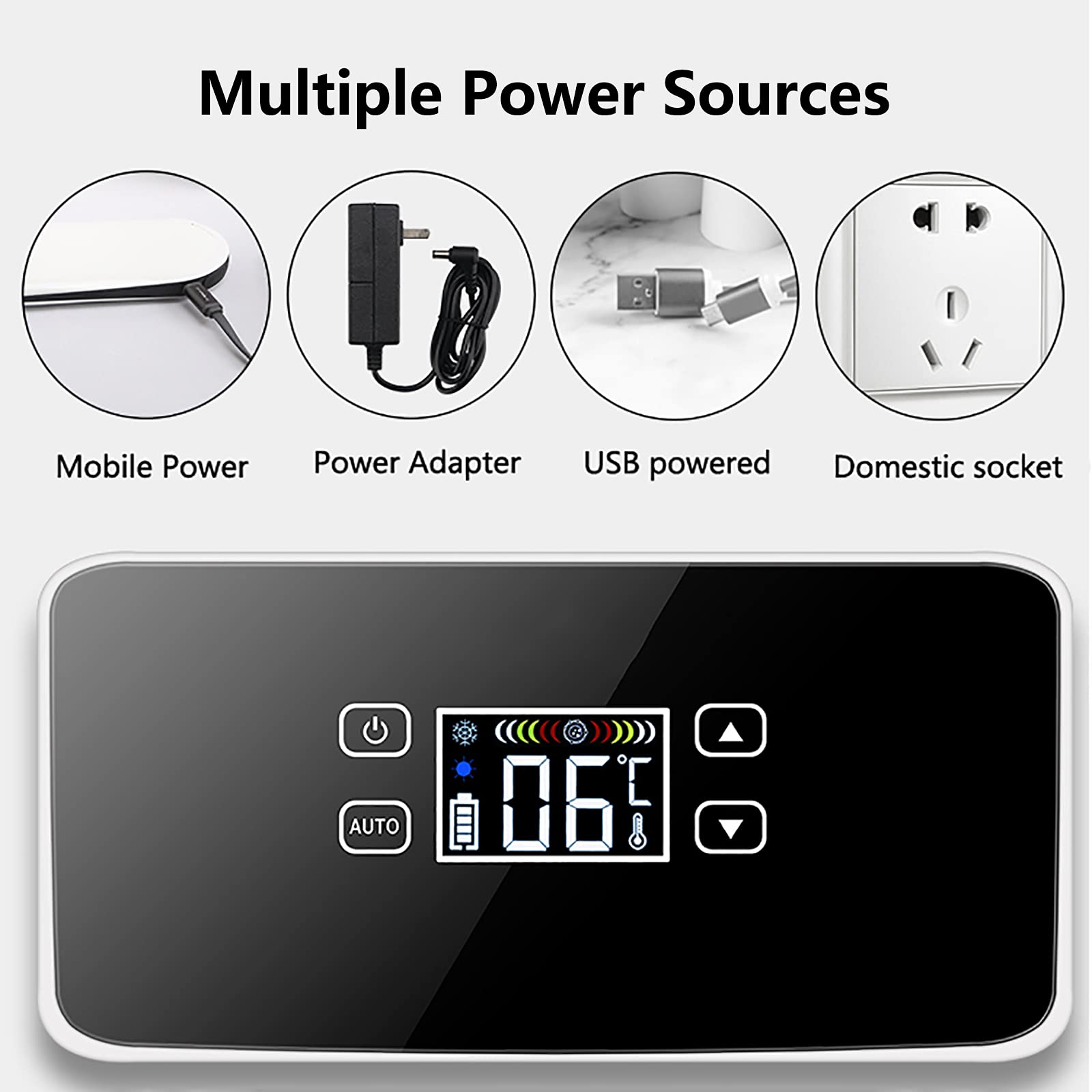 Refrigeradores Refrigerador portátil, Estuche de enfriamiento de insulina, Mantiene el enfriamiento 0-18 ℃ Estuche de viaje refrigerado para automóvil portátil, para automóvil, viaje, hogar, 185x