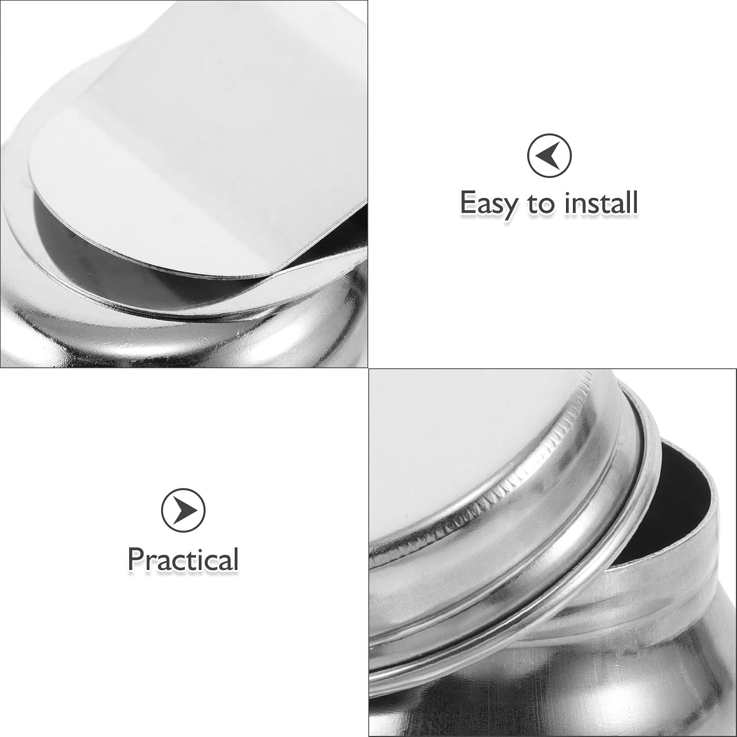 Alipis 2pcs Stainless Steel Large Mouth Paint Mixing Palette Cups with Clip, Portable Art Mixing Palette Cups for Outdoor and Studio Painting Supplies