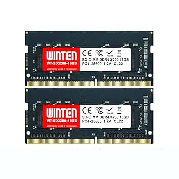 WINTEN DDR4 3200メモリ 32GB×2枚　[箱なし] Amazon.co.jp: WINTEN ノートPC用メモリ DDR4-3200 32GB 260Pin
