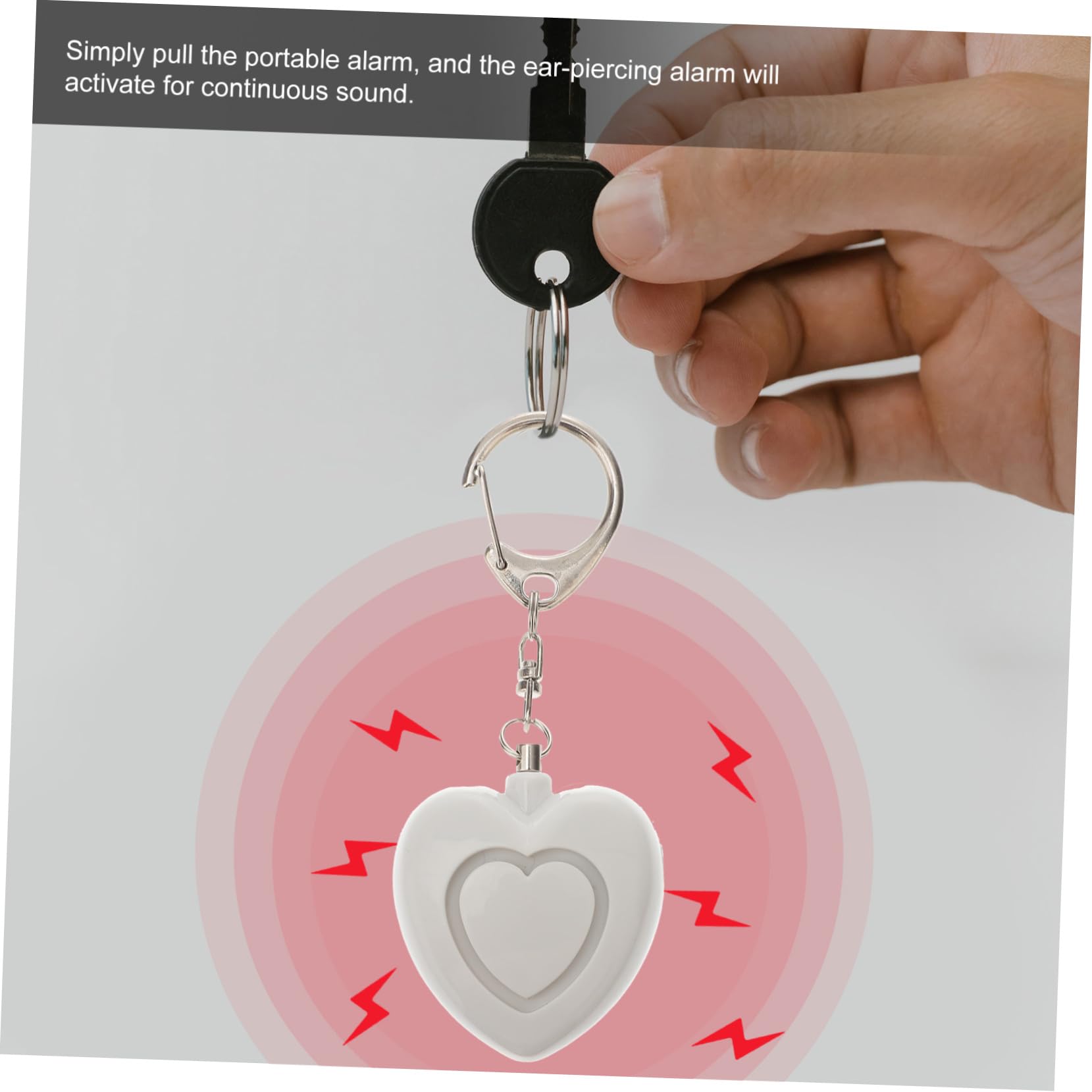 Uonlytech 5pièces Alarme De Sécurité avec Lumière LED Et Personnes Âgées Urgence avec Porte-clés pour Activités De Plein Air Situations Urgence