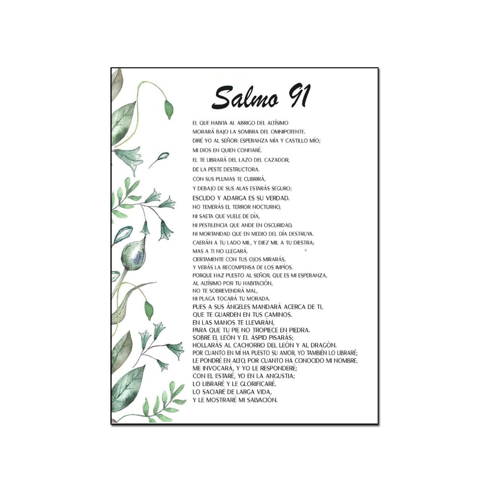 Salmo 91 En Español Para Pared Poster Cuadros Para Dormitorios Poesía Biblia Española Verso De La Bi Canvas Painting Posters And Prints Wall Art Pictures for Living Room Bedroom Decor 16x20inch(40x51