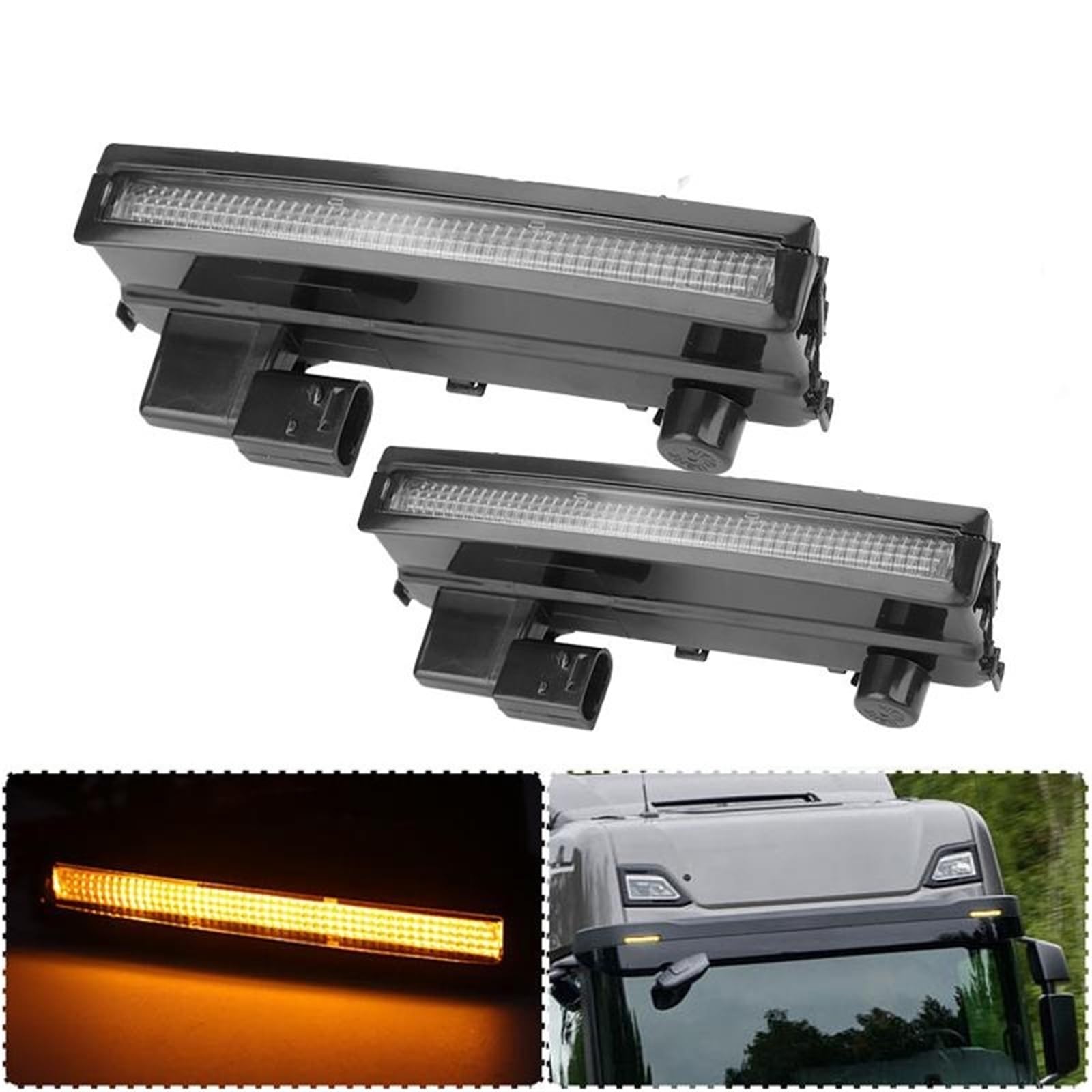Luci Di Posizione Sul Tetto Luce Parasole A LED Con Indicatore Di Frenata Aggiuntivo Da 24 V 2252794 Uso Adatto Per Scania L320 L360 S500 S650 S770, Luci Di Posizione Laterali For Tetto Cabina Camion(