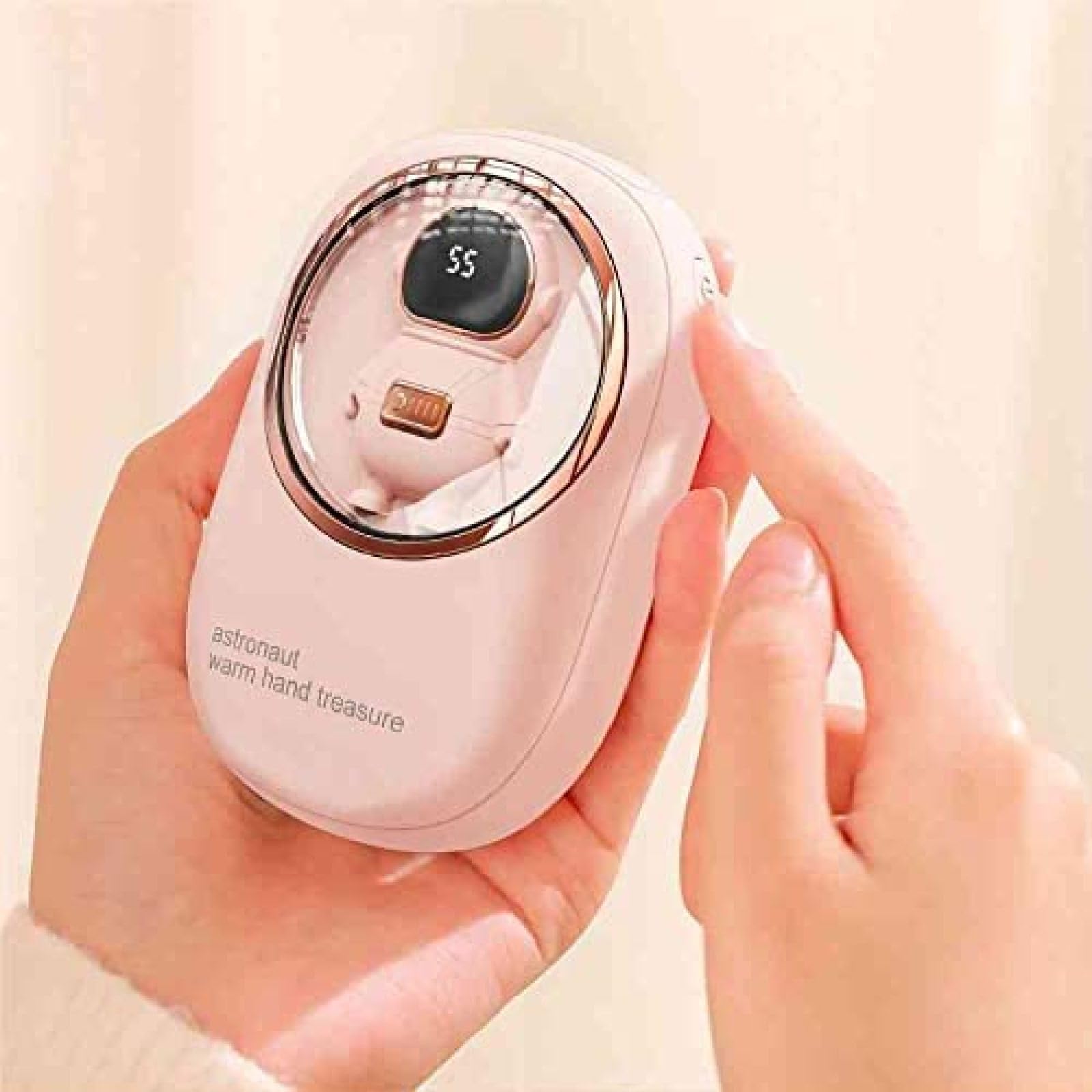 Scaldamani Ricaricabili 10000mAh, Scaldamani Elettrico, Power Bank USB con Capsula Spaziale con Livello di Riscaldamento Multiplo da 113-140 ℉ e Schermo Digitale, Ottimo per Raynaud, All'ape