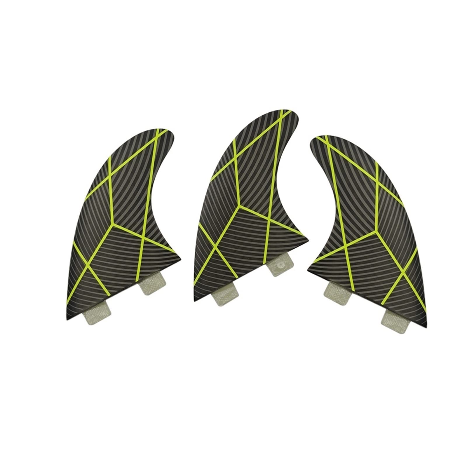 Thruster Surfboard Fins for De Surf 3pcs Paddle Surfing Swim for Paddle Board(Double Tabs M BK)