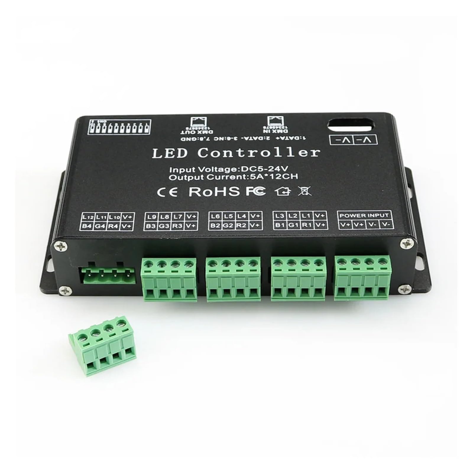 12-Channel 512 RGB LED Strip Controller 5A*12CH DC5V-24V decoder dimmer Driver for Strips