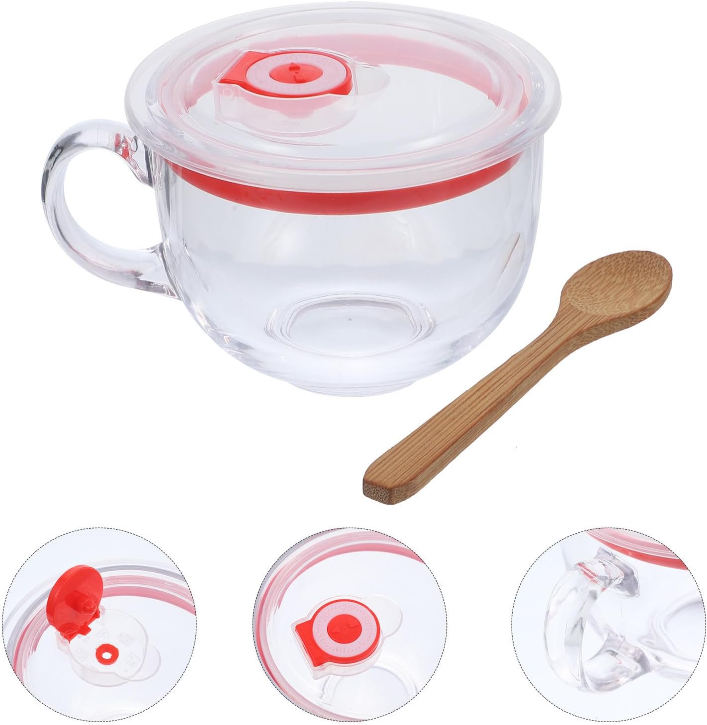 470ml Portable Glass Breakfast Mug with Lid, Smooth Surface Milk Cup for Tea and Cocktails, Practical Household Drink Container for Home and Travel