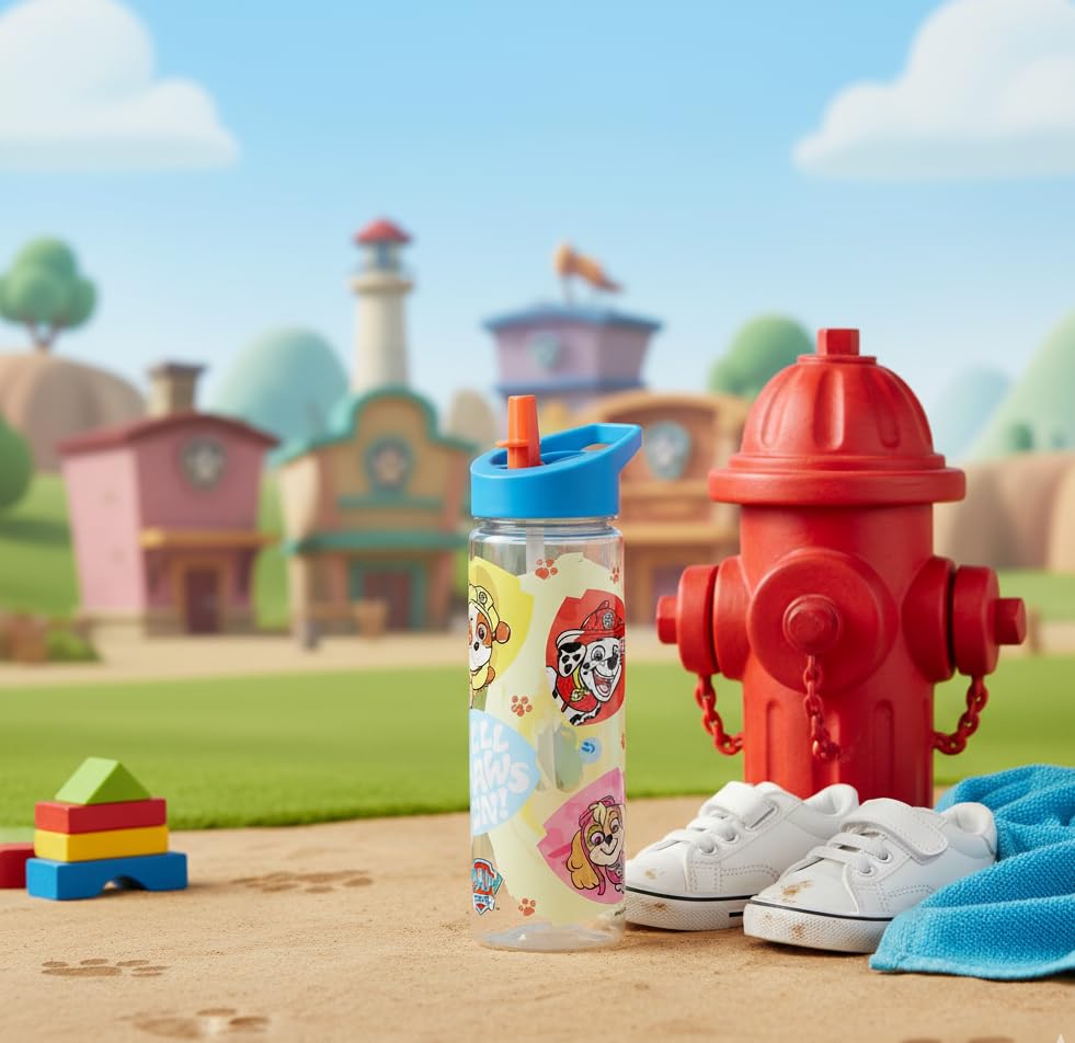 Image of Gluman Water Bottle for Kids | Disney Paw Patrol Ninos 700 ml SipperBottle with Flip-Top Closure | Kids Sipper School Water Bottle | Picnic Bottle | Food Grade | School Bottle for Boys | Leakproof