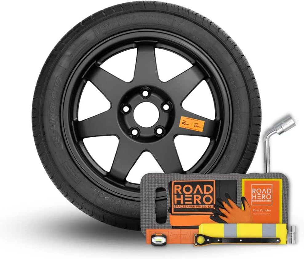 Road Hero Space Saver Spare Wheel suitable for Suzuki SX4 S-Cross (2017 onwards) Full Breakdown Safety Kit