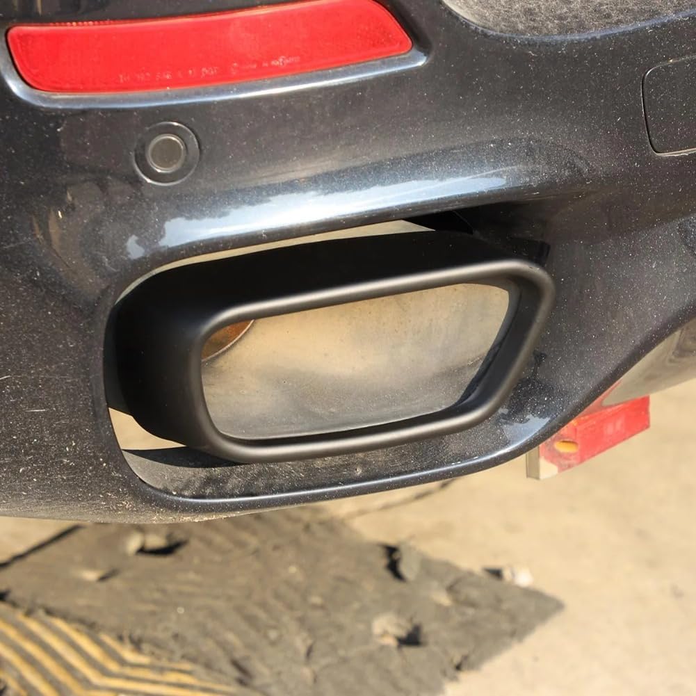 Fit for BMW X5 F15 X6 F16 2014-18 M Sports Stainless Steel Black Car Black Car Exhaust Pipe Silencer Cover Stickers Car Accessories