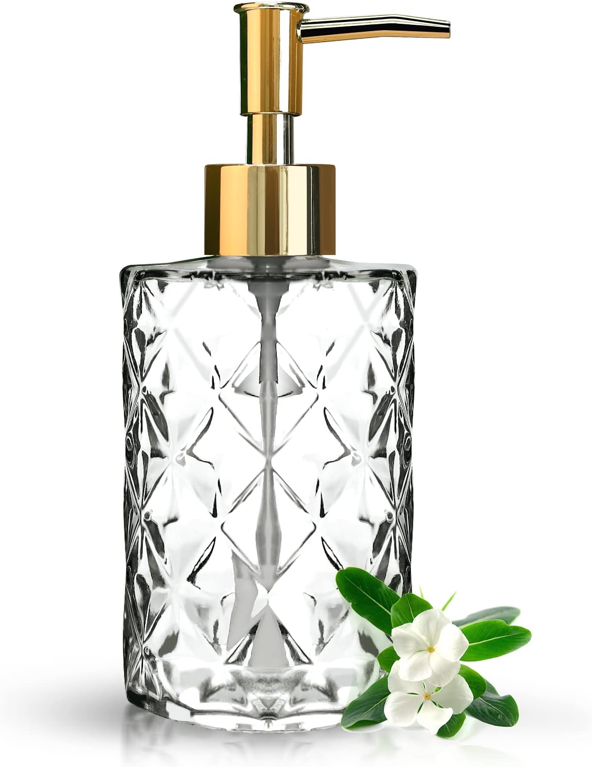 Dispenser Sapone Vetro Funly Mee - Pompa Acciaio Inox 304 Antiruggine Blu - Foto 6