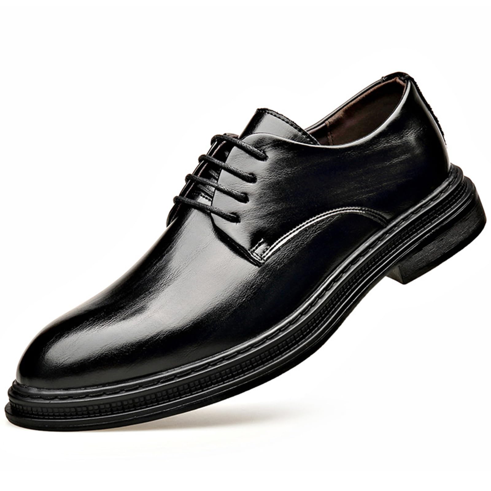 Scarpe Eleganti Uomo Basse Stringate Scarpe da Sposa | A Punta in Pelle Scarpe Formali Classico per Matrimonio Business Abito Oxford