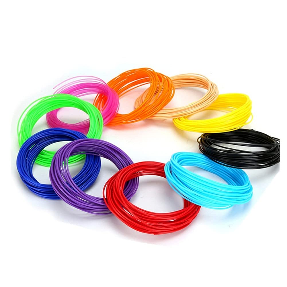 10 Meter PLA 1.75mm Filament Printing Materials Reusable Plastic for 3D Printer Extruder Pen Accessories Black White Red Colorful Rainbow Practical Processed