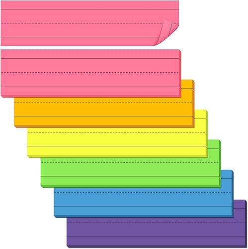 Miniatura 8 de 150 Sheets Sentence Strips Word Strips Ruled Sentence Strips School Learning Sentence Strips, 3 x 12 Inch for School Office Supplies, 6 Pieces